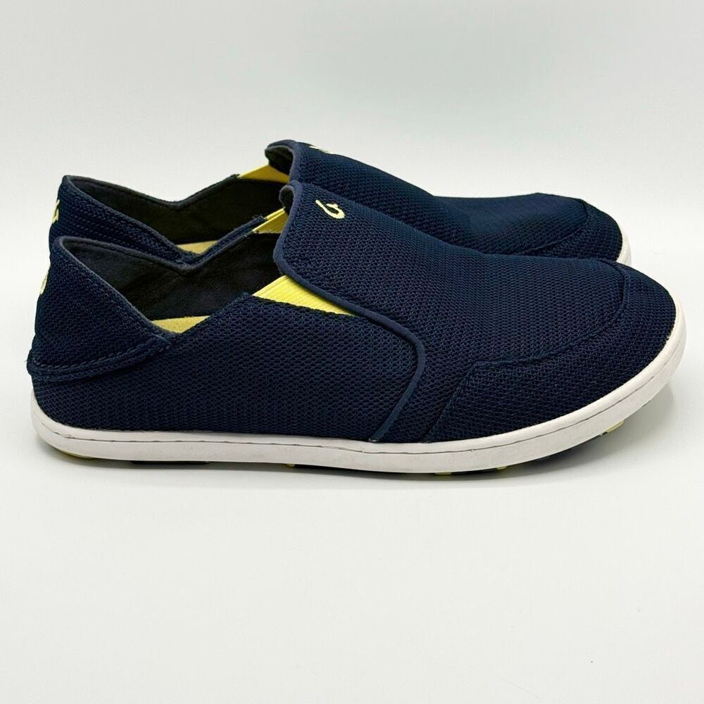 Olukai Nohea Navy Blue Mesh Slip On Sneakers - US Kids 6 / EU 38